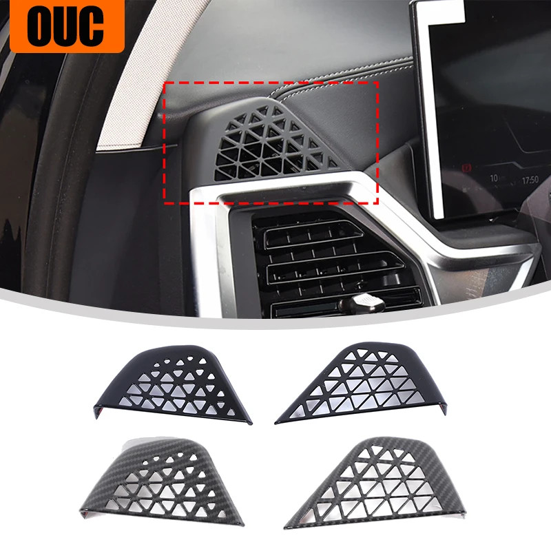 ABS Carbon Fiber Car Dashboard Side Air Conditioner Outlet Vent Frame Cover Trim For BMW X5 X6 X7 G