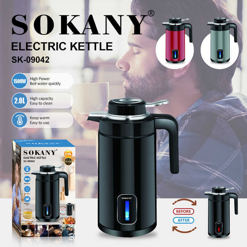 ข้อเสนอพิเศษการค้าต่างประเทศ KETTLE ในครัวเรือน 2L ELECTRIC KETTLE ต้ม KETTLE พร้อมไฟ ELECTRIC KETTL