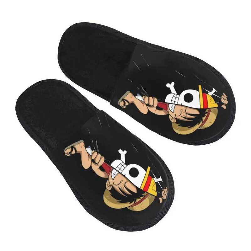 C One Piece Bedroom Slippers With Memory Foam Anime Slipper Gift For Women Men House Shoes With Ant