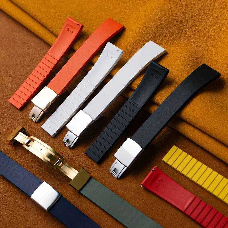 C New Design C Fluororubber Watch Strap 18Mm 20Mm 22Mm 21Mmquick Release Buckle Watch Bands FKM Str