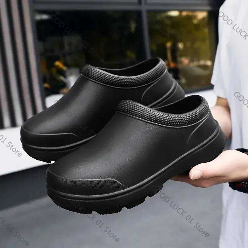 C 2025 Men Women EVA Chef Shoes Non-Slip Waterproof Oil-Proof Shoes Comfortable Workers Slippers Ou