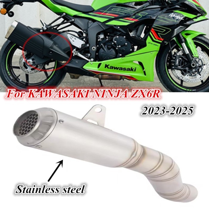 For Kawasaki ZX6R ZX-6R ZX 6R 2023 - 2025 Motorcycle Exhaust System Modification Pipe Exhaust Pipe