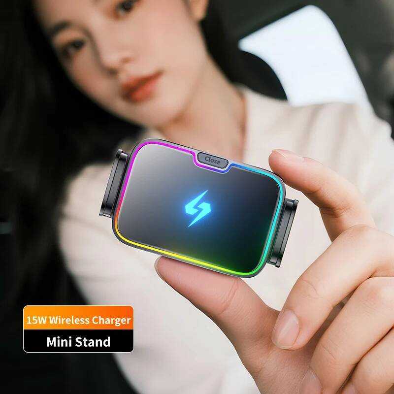 ▥ 2026 NEW Style Magnetic Stand Wireless Charger Macsafe Car Phone Holder Fast Charging Station