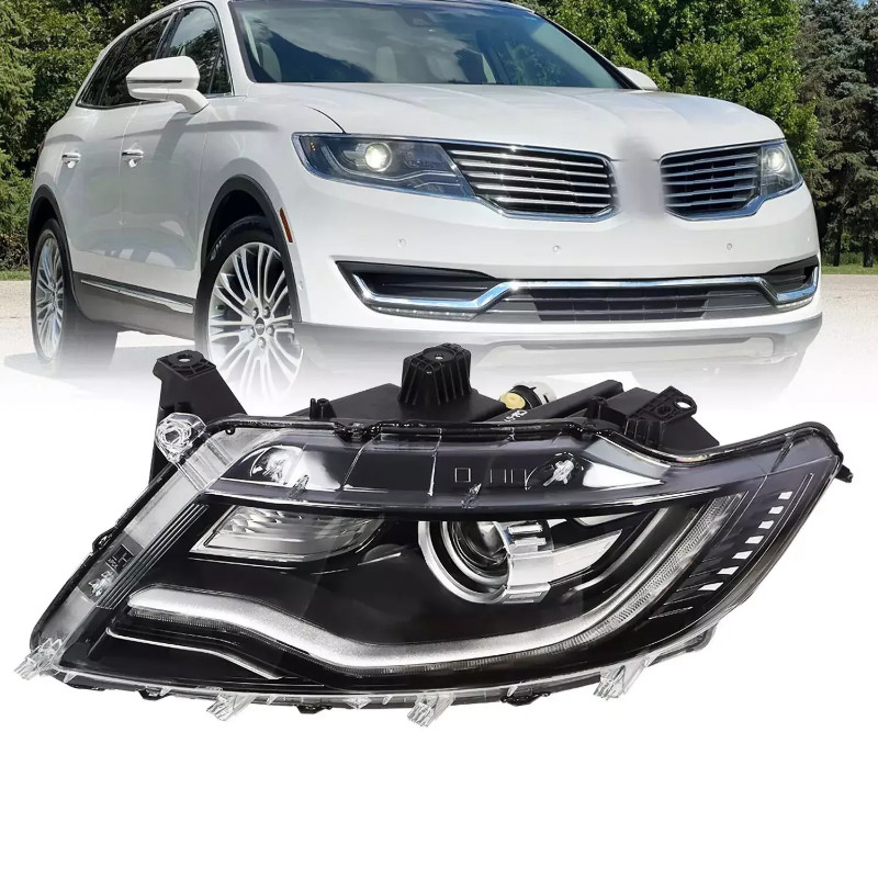 For 2016 2017 2018 Lincoln MKX Headlight Assembly - Xenon HID Headlamp w/o AFS with Black Housing C