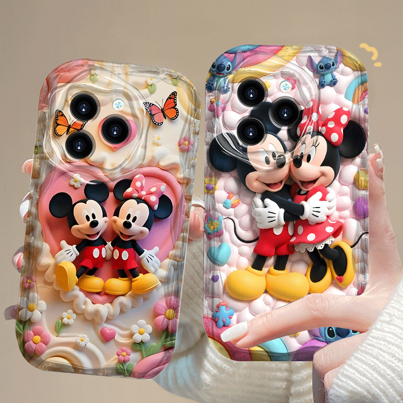 ปลอกสําหรับ Infinix HOT 40 Pro TECNO TEChno Spark 20 Pro น่ารัก Mickey Minnie การ์ตูน 2D ซิลิโคนอ่อน