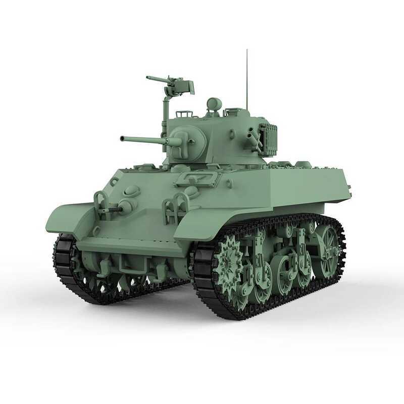 C Military Model Kit US M3a3 Stuart Light Tank Ss506 1/24 1/35 1/48 1/56 1/72 1/87