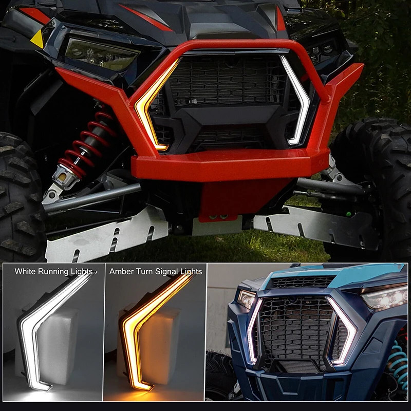 Switchback LED UTV Front Fang Accent Lights DRL For Poalris RZR XP TURBO/RZR XP 4 TURBO/RZR XP 1000