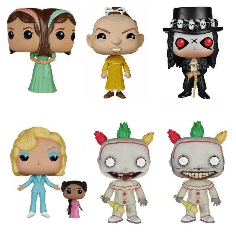 C American Horror Story Freak Show Twisty The Clown Pepper Tattler Twins Elsa Papa Legba Figure Col
