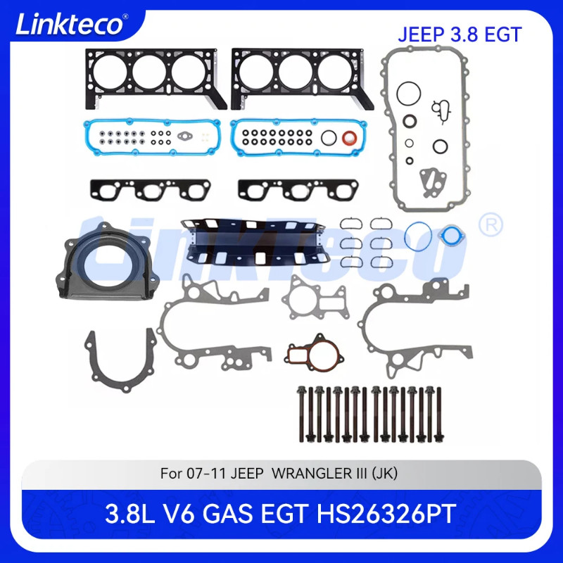 Engine Part Cylinder Head Full Gasket Set Rear oil seal Fit 3.8 T L V6 OHV GAS EGT For 07-11 JEEP W