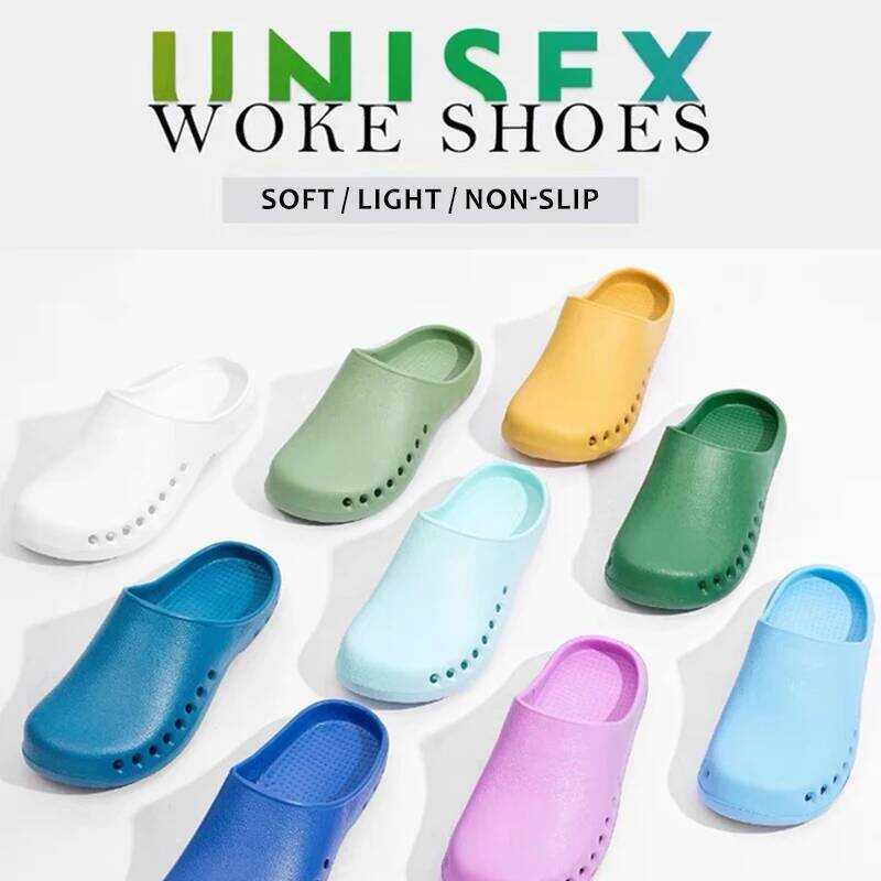 C Anti-Slip Surgical Shoes Medical Clogs Dental Nurses Working Shoes EVA Operating Room Protective