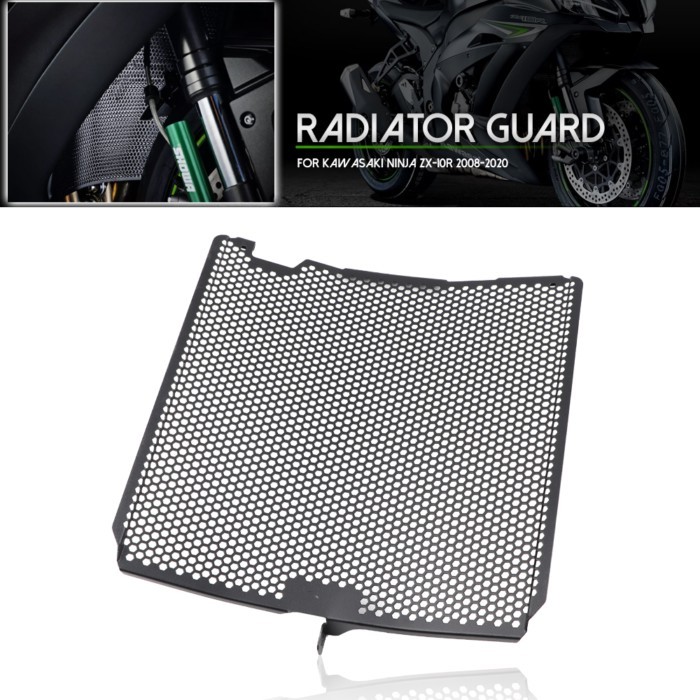 For KAWASAKI NINJA ZX-10R ZX 10R ZX-10RR ZX10R ZX10RR 2008-2020 Aluminum Motorcycle Radiator Grille