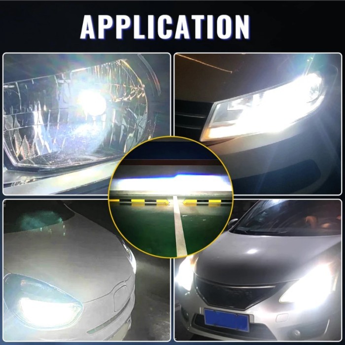 2pcs 120W Y7 H4 Super Bright LED Headlight Car H4 Mini Projector Lens Bulb 6000k 20000LM High Low B