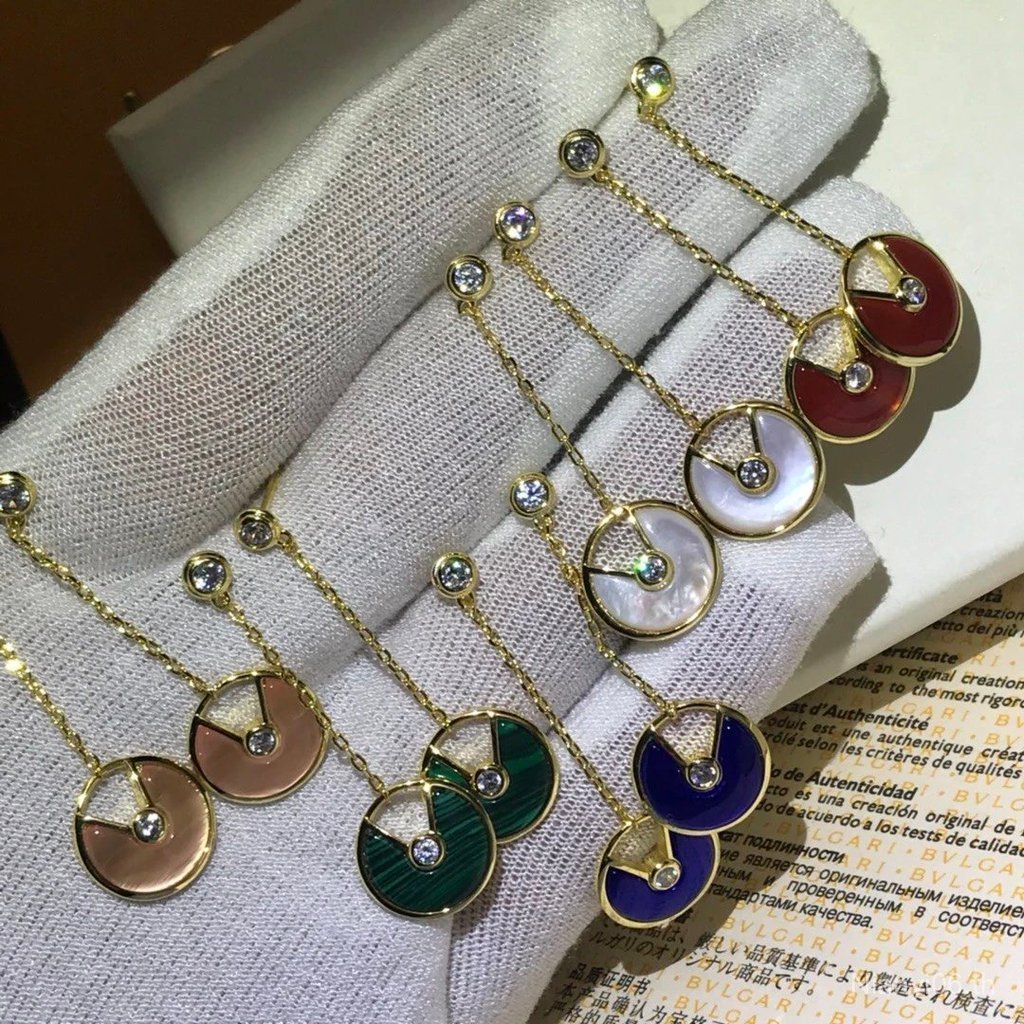 สร้อยคอแคร์ตียร์ K Dia Amulet Fritillary สเตอร์ลิ่งซิลเวอร์ 925 ของขวัญสำหรับแฟนหญิง