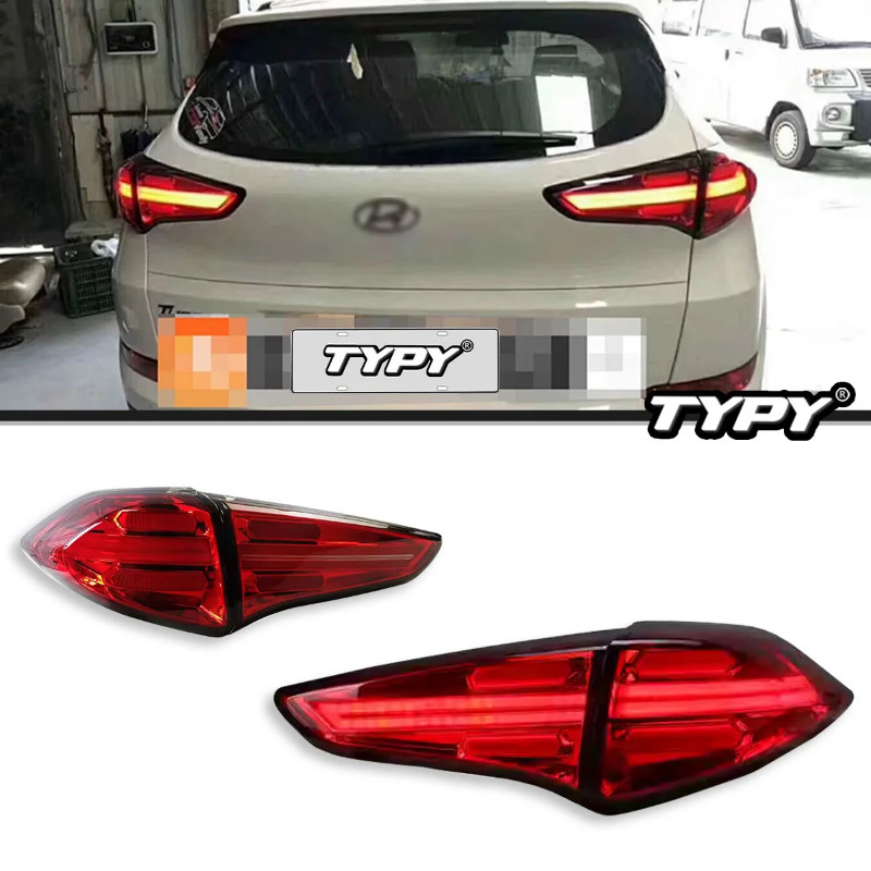 TYPY Car Lights for 2015-2018 Hyundai Tucson  LED Projector Taillights, Daytime Running Lights, Aut