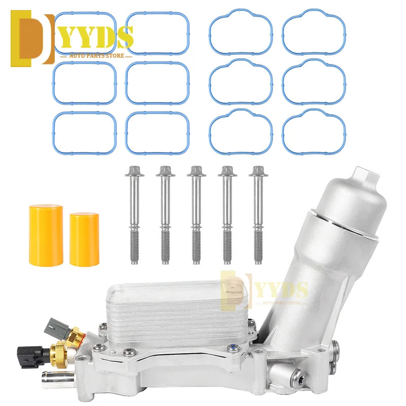 Aluminum Engine Oil Cooler Filter Housing 68105583AF For Dodge Charger 3.6L V6 Jeep Grand Cherokee