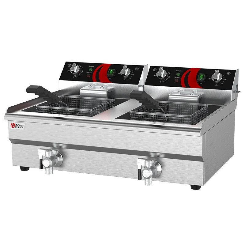 Electric Deep Fryer Stainless Steel Commercial Electric Fryer Commercial Household Chips Frying Pan