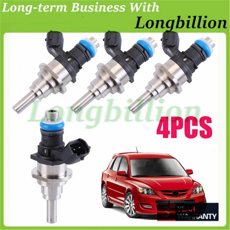 4PCS Fuel Injector Nozzle For Mazda 3 6 CX-7 2.3L Turbo 2006-2013  L3K9-13-250A E7T20171 L3K913250A