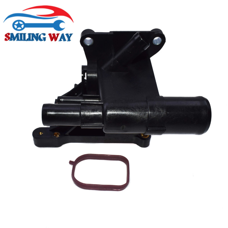 SMILING WAY# Engine Coolant Water Outlet & Gasket 6S4Z8K556A For Ford Focus Escape Fusion Transit C
