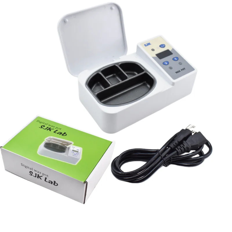 SJK Dental Lab Equipment Paraffin Wax Melter Heater 4-Well Dental Dipping Wax Pot dental tool heate