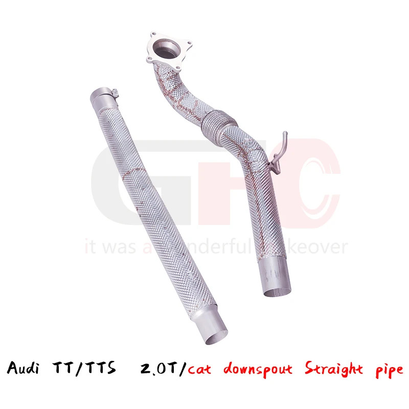 [Custom product] For Audi TT/TTS MK2 2.0T cat downspout Straight pipe exhaust downspout to amplify