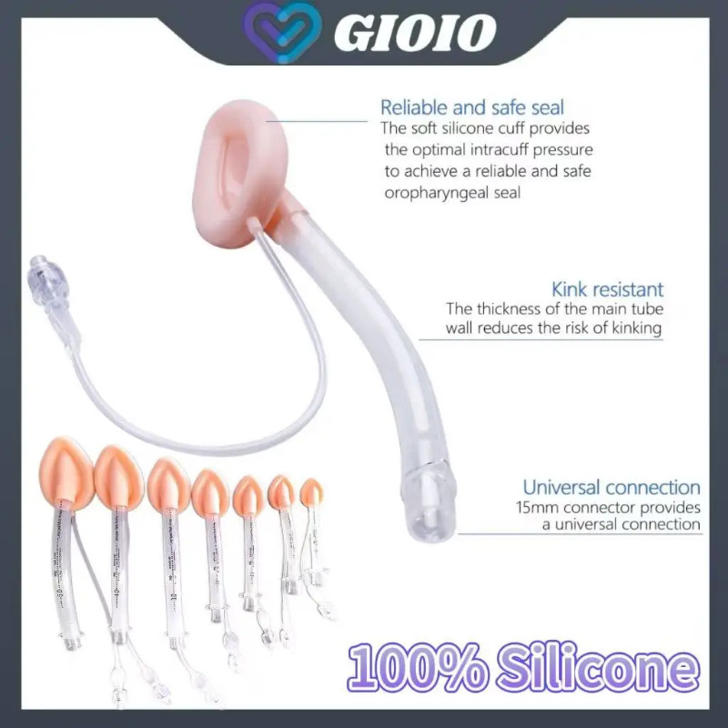 100% Silicone Disposable Laryngeal Mask with Bar Anesthesia Breathing Laryngeal Mask Airway Tube fo
