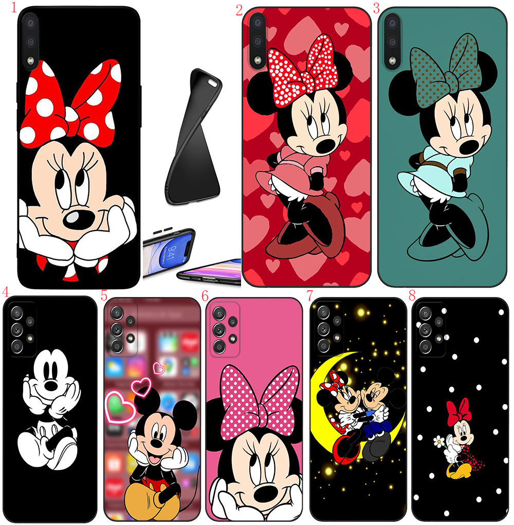 Redmi Note 10S K20 K40 Pro 13R A4 A3 Pro Note 14 Pro Plus R12 Mickey อะนิเมะการ์ตูนเคสโทรศัพท์สีดําน