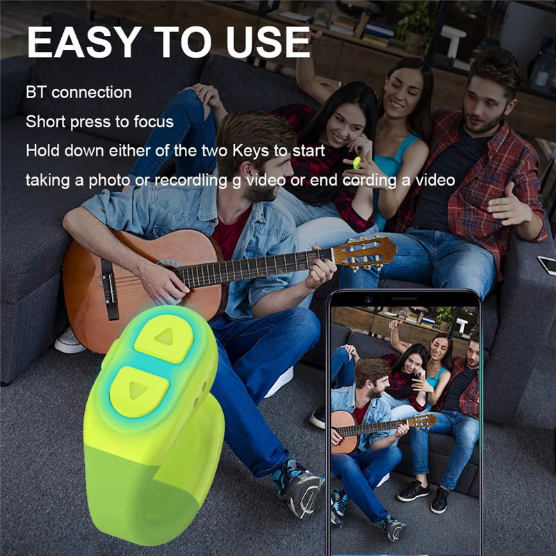 AASS-Scrolling Ring Remote Bluetooth Page Turner Clicker With Digital Charging Case For Kindle IOS