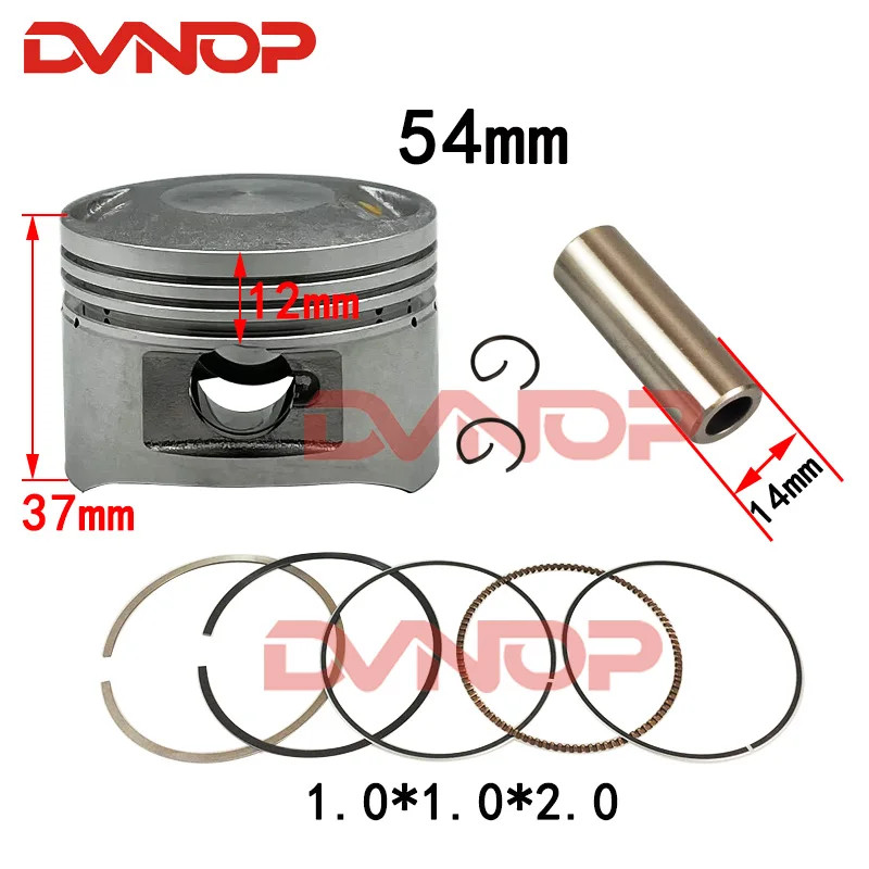 54MM 14MM Piston Rings Gasket Kit 125CC 138CC 1P54FMI Lifan ZongShen Kaya Xmotos Apollo orion Lonci