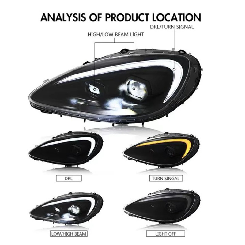 New Mclaren Style Headlamp For 2005-2013 Chevrolet Corvette C6 Headlights Assembly Grand Sport Z06