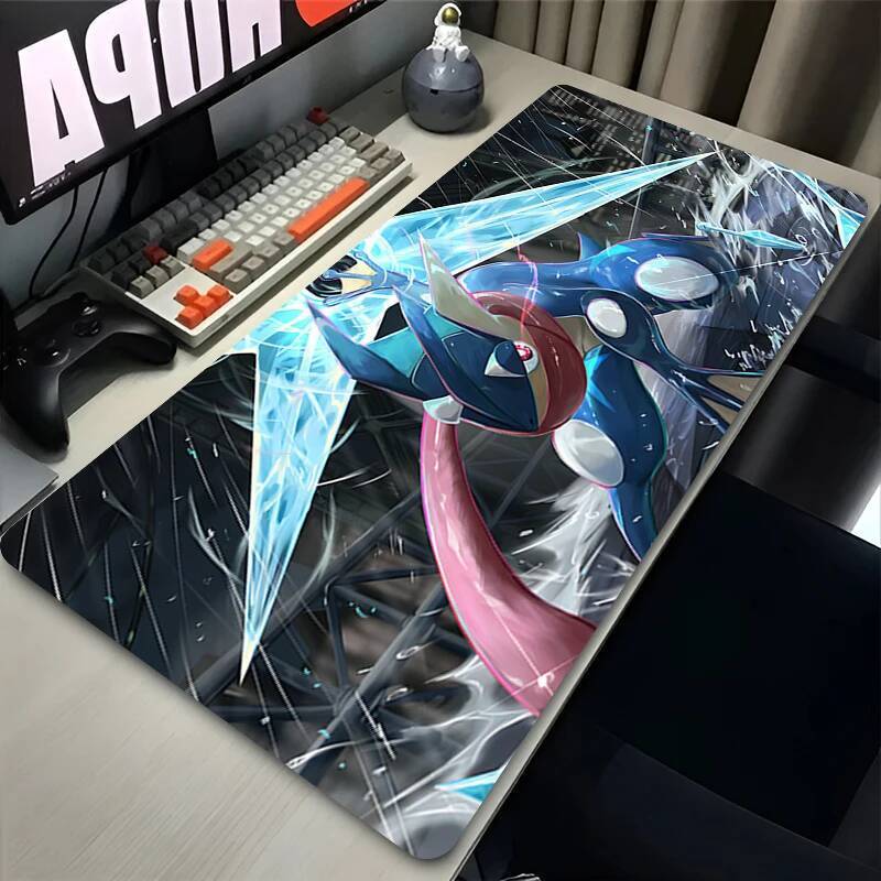 แผ่นรองเมาส์ XXL Gamer Custom เมาส์ P-pokemon Greninja เสื่อโต๊ะตารางสํานักงานพรม Gamer ยางธรรมชาติ Mice Pad Mousepad