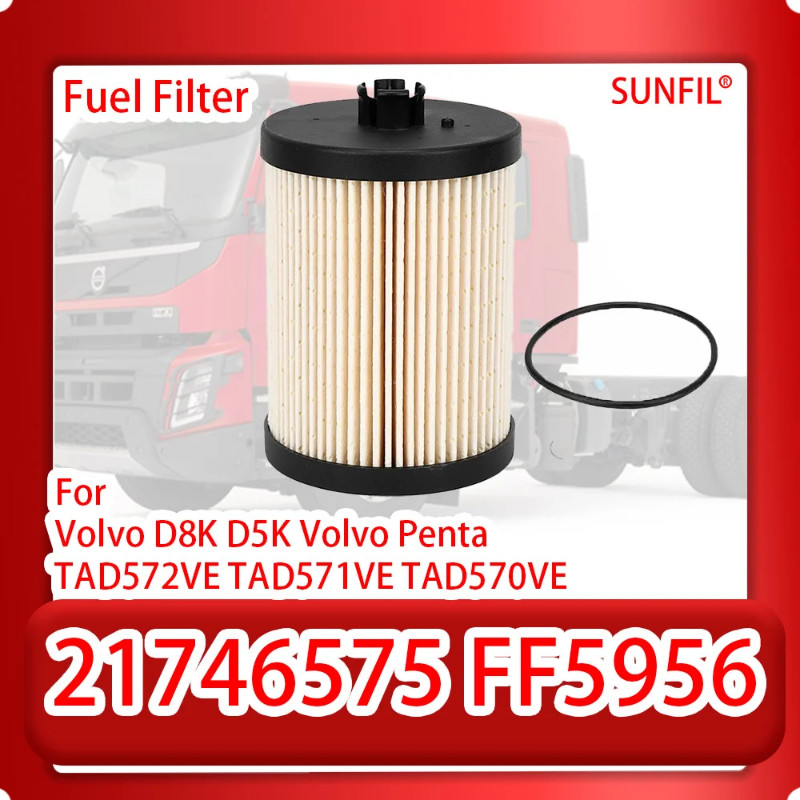 21746575 FF5956 Fuel Filter for  Volvo D8K D5K Volvo Penta TAD572VE TAD571VE TAD570VE