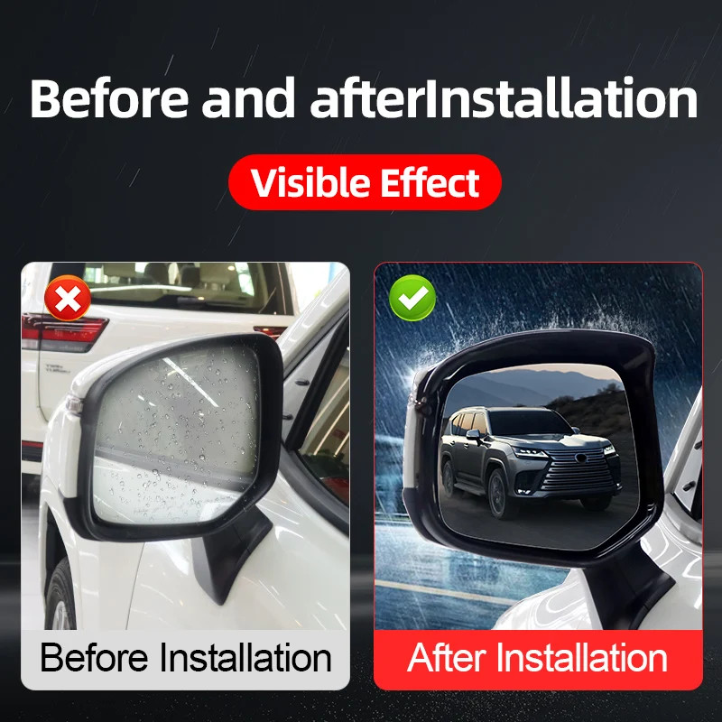 For 2022 2023 2024 Lexus LX600 LX500d Rearview Mirror Rainproof Cover Rain Eyebrow LX 600 Exterior