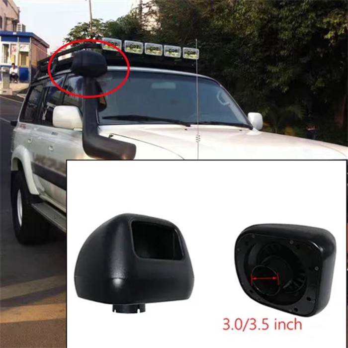 DUKE4WD Car Accessories 3.0" 3.5" Car Universal Snorkel Head Air Ram Snorkel Kit Head Square Mushro