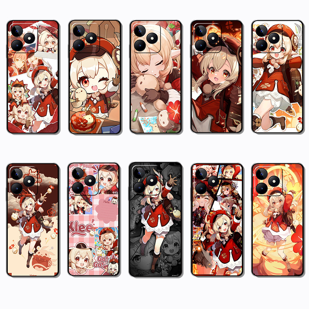 สําหรับRealme C51S C67 C68 C63 C61 P1 หมายเหตุ 50 Klee SoftสีดําTPUกรณี