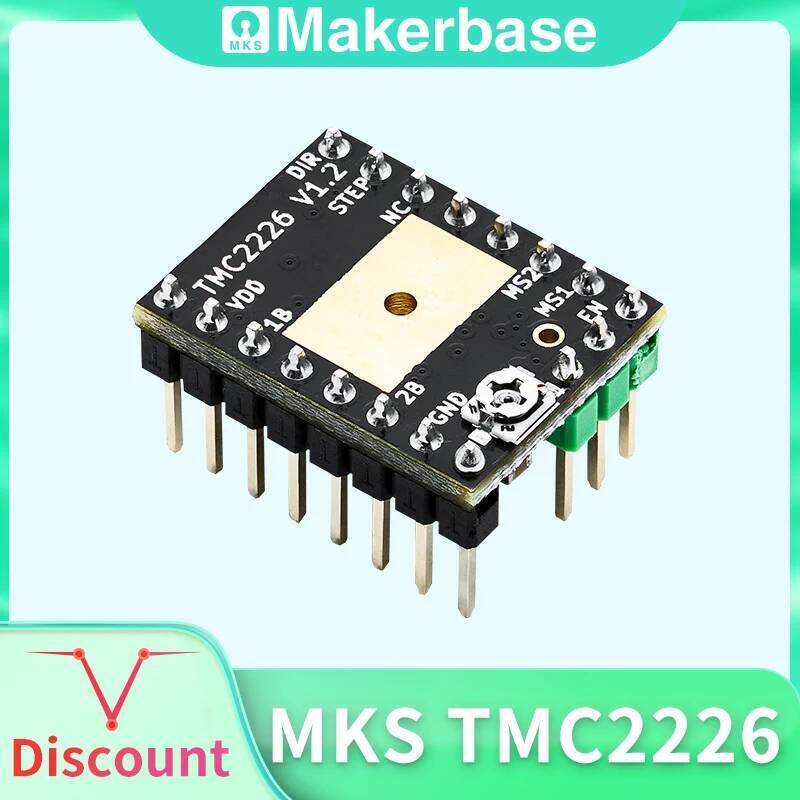 Makerbase MKS TMC2226 2226 Stepper Motor Driver StepStick 3d ชิ้นส่วนเครื่องพิมพ์ 2.5A UART เงียบเป็