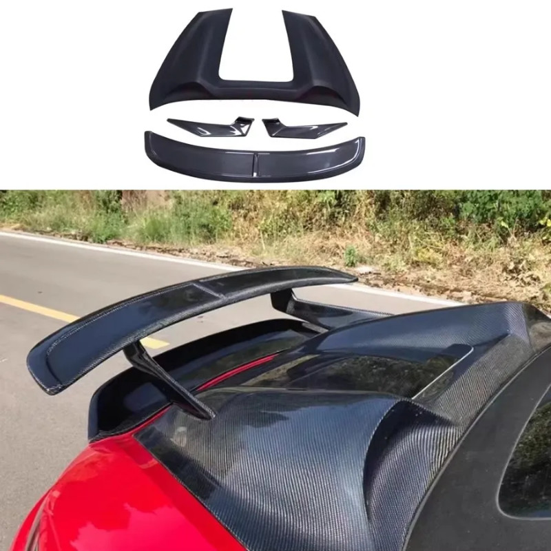 For Porsche 718  982 Cayman Boxster 987 981 Carbon Fiber Spoiler Tail fins Rear Trunk Spoiler Guide