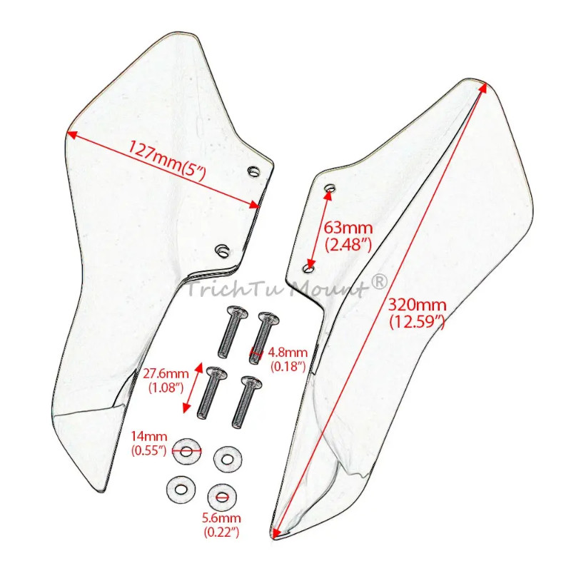 Motorcycle Accessories Side Windscreen Leg Protective Cover Suitable For BMW R18B R18B Bagger R18 T