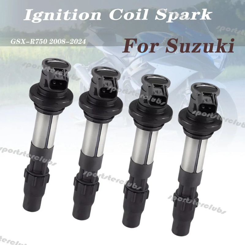 4PCS Motorcycle Ignition Coil Spark Plug Cap For Suzuki GSX-R750 GSXR750 GSX-R 750 2008-2024 K8 L1