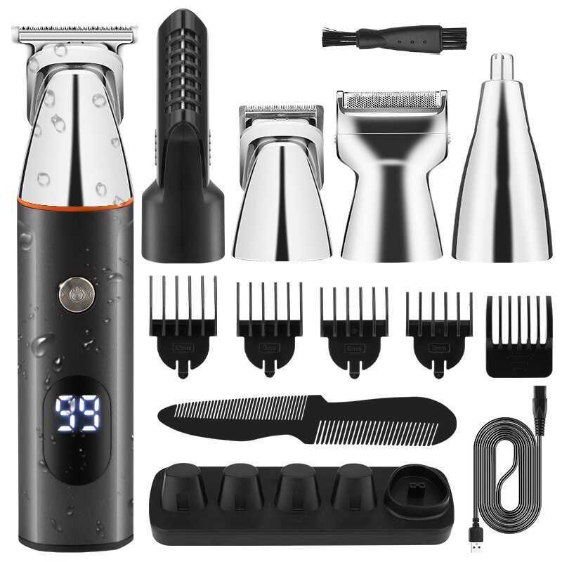 รัสเซีย OZON ขายร้อนผม Clipper ชุดผู้ชาย 5 in 1 โกนผม Clipper จมูกผม Clipper Body Wash xxyydl