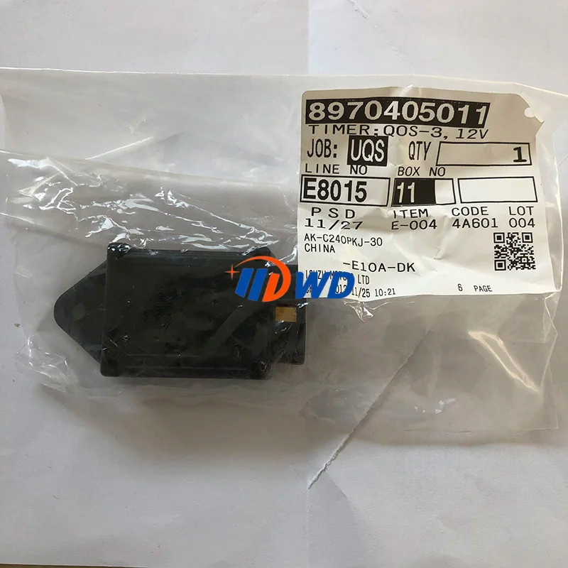 8970405010 8970405011 Time Relay 12V With 6 Pins for Isuzu 3LD1 4JB1 4JG1 4LC1 Excavator EX35U EX27