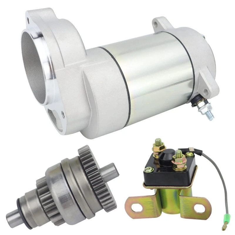 Starter & Bendix & Relay for Polaris 1985-2003 Xplorer Trail Blazer Trail Boss Scrambler Big Boss S