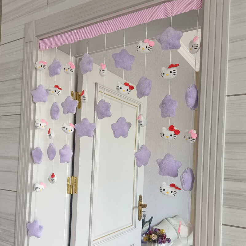 Maokong Paradise สาวหัวใจห้องนอนผ้าม่านประตูพาร์ทิชันม่านพรุนฟรีสาวห้องเด็กแขวนผ้าม่านเครื่องประดับต