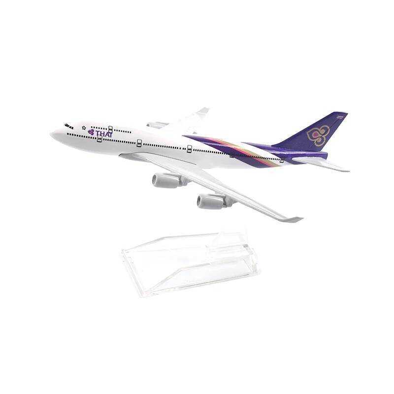 C JASON TUTU 16Cm Thai Airways Boeing 747 Airplane Model Planel Airplane Diecast Metal 1/400 Scale