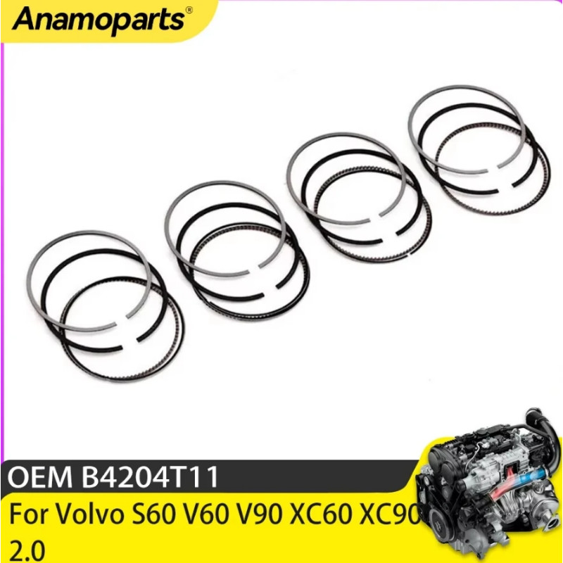 Piston Rings Set  For Volvo S60 V60 V90 XC60 XC90 2.0 B4204T11 shipping Cost