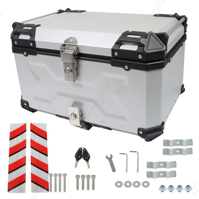 Aluminum Trunk 65L Motorcycle Top Case Waterproof Luggage Storage Tour Tail Box 45L/55L/65L For BMW