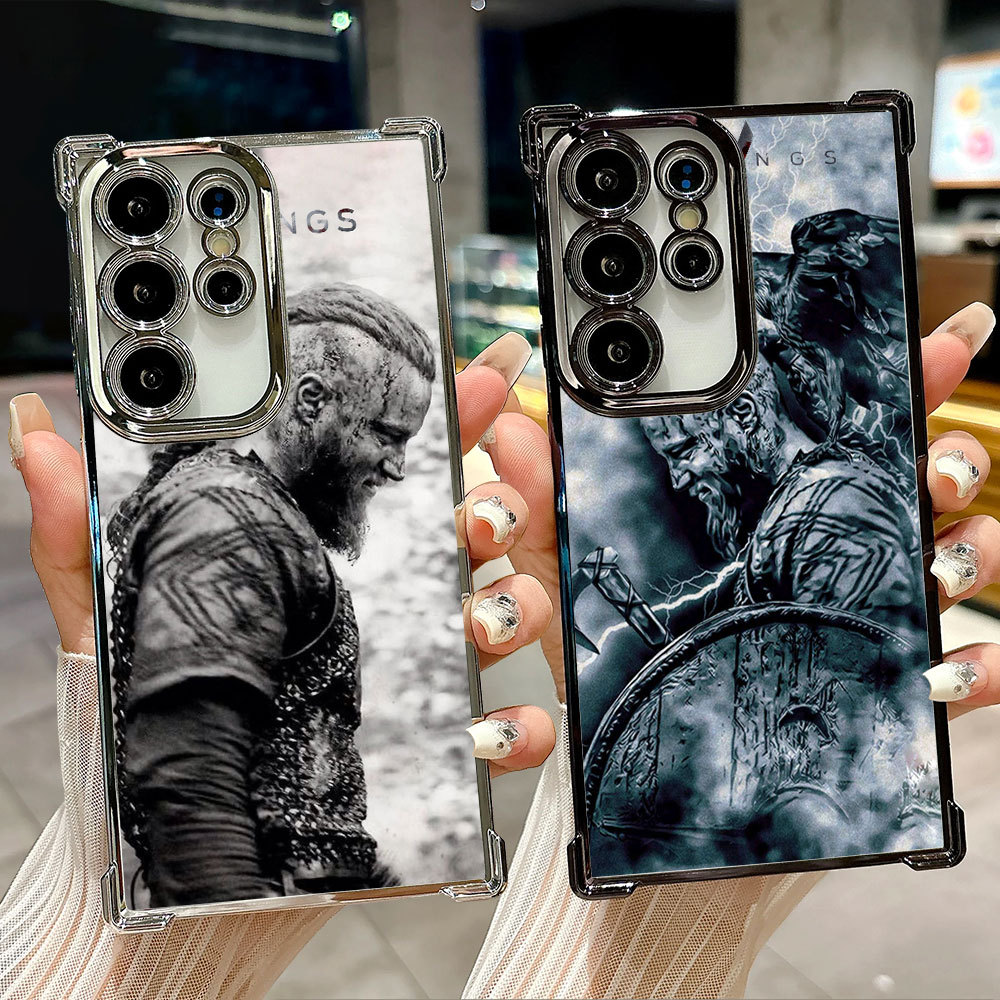 Vikings TV Show Viking Art Clear Case สําหรับ Samsung S26 S25 S24 S23 S22 S21 Ultra S25FE Plus S26ED