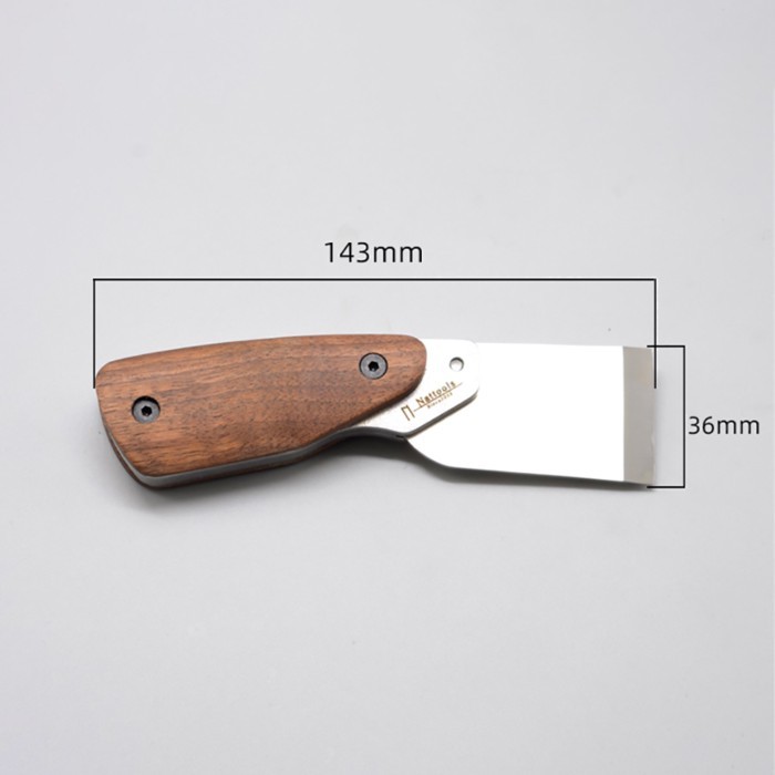 Nattools Leather Cutter 36MM Replaceable DC53 Steel Blade Leather Cutting Knife Walnut Handle Japan