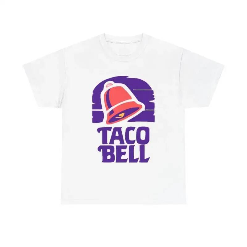 เสื้อยืด Taco Bell แบบเรโทรและล้อการ์ตูนเม็กซิกัน จากผ้าฝ้ายหนัก