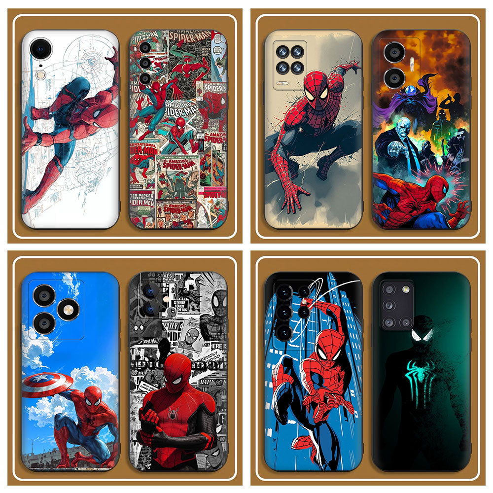 เคสโทรศัพท์แฟชั่นสําหรับ Redmi หมายเหตุ 7 7Pro 8 8Pro 9 9S 9Pro 9Pro Max กันกระแทกกันชน 882Y Spider-
