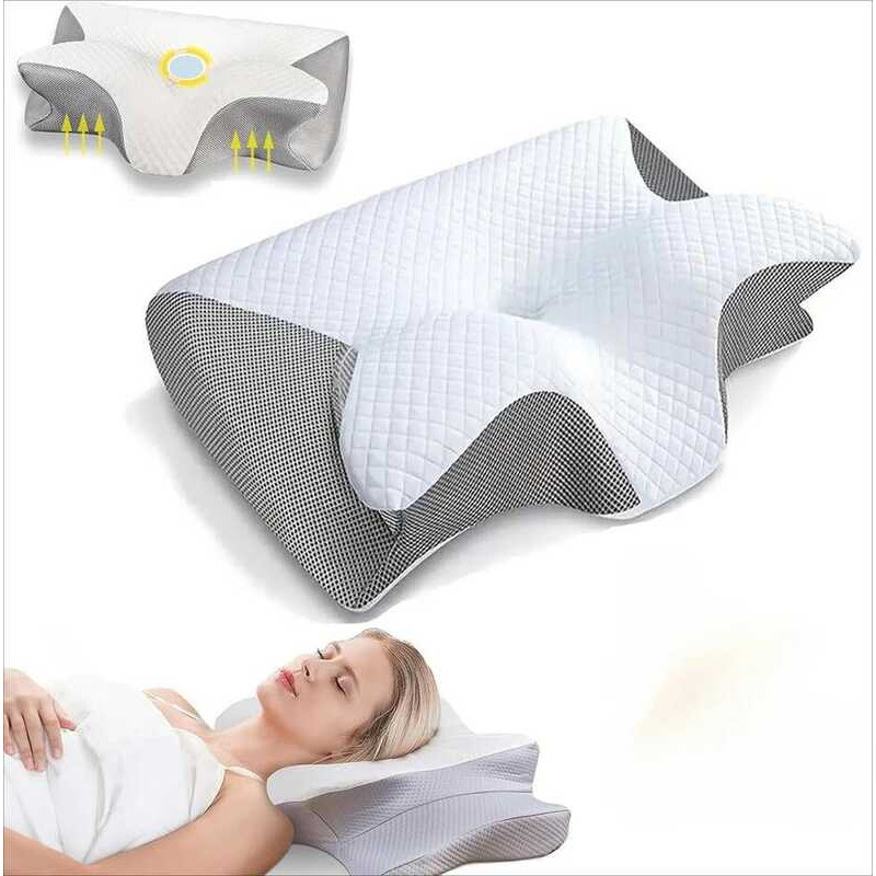 C Sleep Apnea Pillow, Upgraded Memory Foam Cervical Pillow For Sleep Apnea, For Side Sleeper, Back